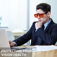 thumbnail image 2 of VIEWBETTER® 3 Pack Clip On Blue Light Blocking Glasses for Eye Strain & Light-Sensitive Rimless Unisex Flip Up Clip-Ons CV802v5, 2 of 7