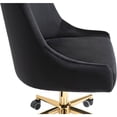 thumbnail image 5 of Meridian Furniture Karina Swivel Adjustable Black Velvet and Gold Office Chair, 5 of 12