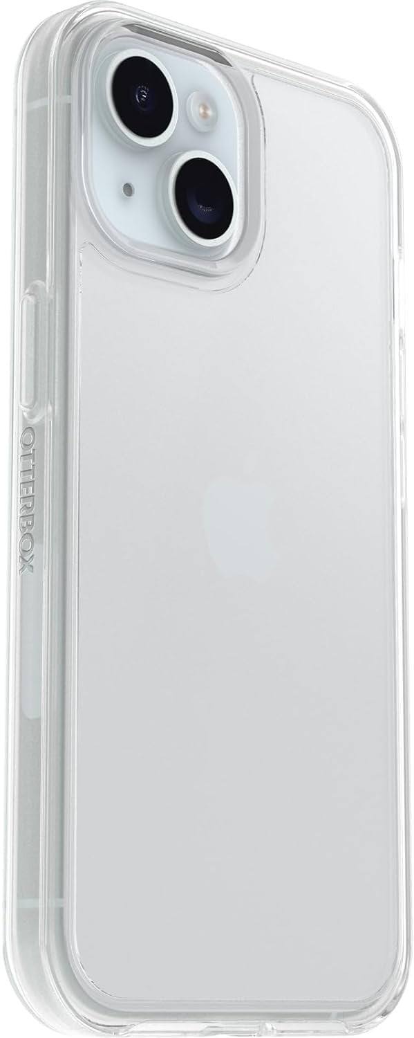 OtterBox iPhone 15, iPhone 14, & iPhone 13 Only - Symmetry Clear Series Case - Clear - Ultra-Sleek - Wireless Charging Compatible - Raised Edges Protect Camera & Screen - Non-Retail Packaging