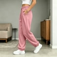 thumbnail image 6 of Annhoo Womens Joggers with Pockets Drawstring Elastic Waist Oversized Full Length Trousers Casual Workout Pants, 6 of 8