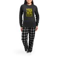thumbnail image 4 of CafePress - Yes We Kam - Women's Long Sleeve Charcoal Gray Pajamas, 4 of 7