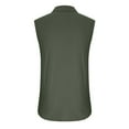 thumbnail image 3 of BKQCNKM Mens Shirts for Men Male Summer Top Shirt Double Pocket Shirt Sleeveless Turn Down Collar Shirt Mens T Shirt, Green L, 3 of 7