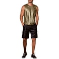 thumbnail image 2 of INSPIRE CHIC Holographic Tank Top for Men's Shiny Sleeveless T-Shirt Disco Party Metallic Vest XL Black Golden, 2 of 6