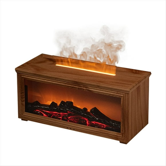 Difusor de Aromaterapia con Simulación de Chimenea y Efecto de Llama Dinámico. Difusor de Aromaterapia Colorido para el Hogar y la Oficina A