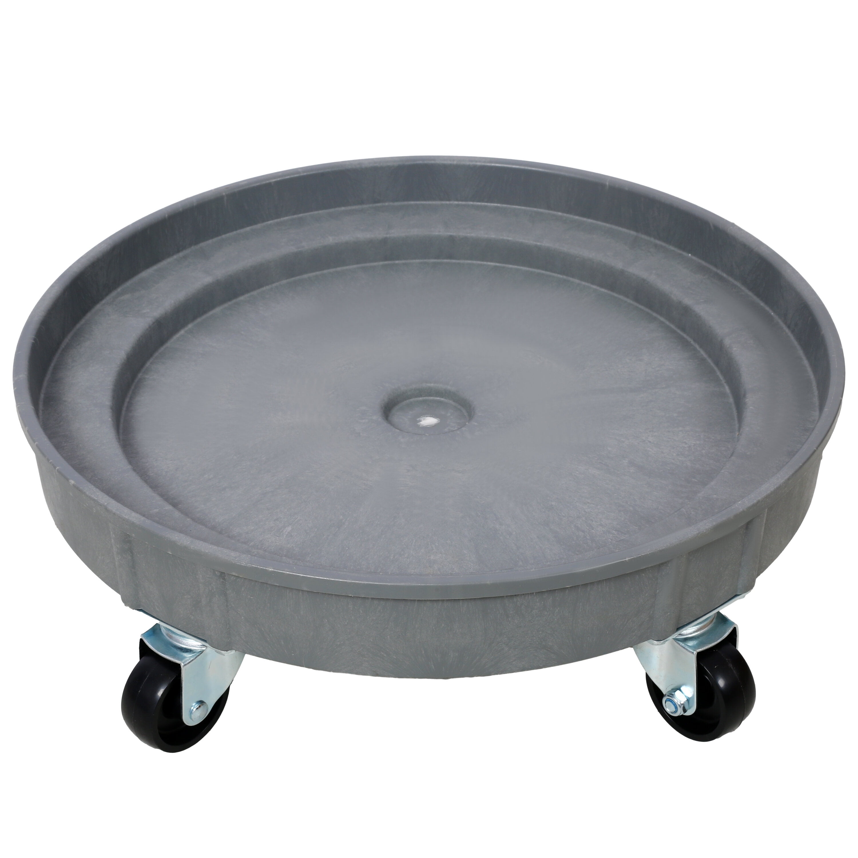 , 30 Gallon and 55 Gallon Heavy Duty Plastic Drum Dolly - Durable Plastic Drum Cart 900 lb. Capacity- Barrel Dolly with 5 Swivel Casters Wheel ,2pcs set, Gray ,Plastic ,