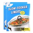 thumbnail image 1 of 32 Bags Slow Cooker Liners, Disposable Multi Use Cooking Bags,Large Size Fit 3QT to 8QT, Plastic Bags for Slow Cooker, Pans, Aluminum Cooking Trays, BPA Free-13 x 21 Inches, 1 of 6