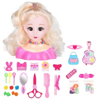Doll Head For Hair Styling, Dolls Head Hair Styling Model For Kids, Makeup  Hairdressing Doll Styling Head Toy, Hair Accesories Playset For Girls, Doll  Styling Head Hairdress 