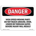 thumbnail image 1 of SignMission OS-DS-A-1218-L-1664 12 x 18 Po Signe de Danger OSHA - Partie Mobile à Grande Vitesse, 1 of 1
