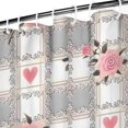 thumbnail image 3 of Pioneer Flower Floral Print Pattern Shower Curtain 84"x72" ,Bathroom Decorative Shower Curtains Set with 12 Hooks,Modern Waterproof Washable Shower Curtain, 3 of 6