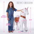 thumbnail image 6 of PonyCycle Ride-On Unicorn Toy with Sound and Hand Brake, Kid-Powered, Ages 7+, White, Ux504, 6 of 11