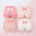 thumbnail image 5 of BIIOVENR 4 Pcs Diaper Covers Ruffled Bloomers Panties for Baby Girls Comfortable and Breathable Cotton Underwear Toddler Girls Shorts, 5 of 5