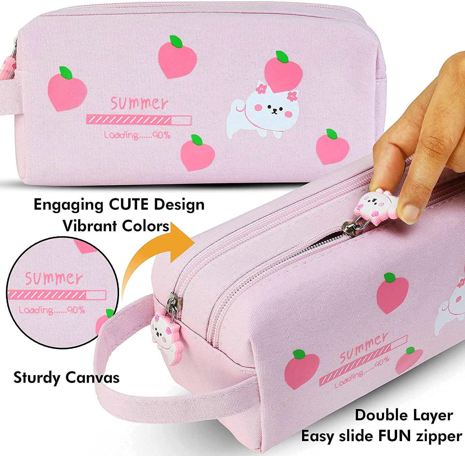 Rainbow Cute Pencil Case for Girls Kids Large Capacity Pencil Pouch Pencil  Box Case with Zipper Portable Stationery Storage Bag for School Home  College Office - China Painting Box, Aluminum Painting Box