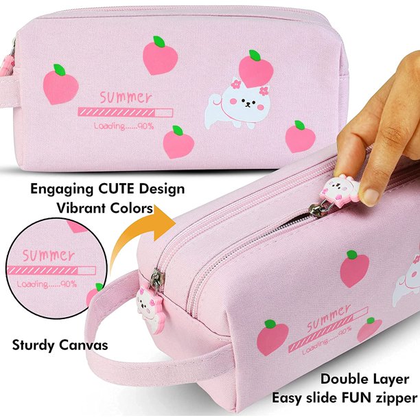 Estuche Baloncesto Seven Estuche Escolar Ovalado 1 Compartimiento – BOLSA ROUND PLUS SOCIAL - Fuxia - Soporte Para Bolígrafos Escolares – Para Niños Niñas Y Adolescentes - Portalápices Maletin Posca