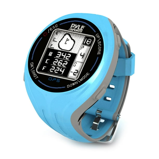Personal GPS Golf Watch with Automatic Course Recognition (Preloaded USA Golf Courses) (Blue