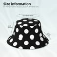 thumbnail image 3 of Balery Black and White Polka Dot Sombreros para el sol para hombre y mujer, sombrero de pescador con UPF 50+, 3 of 6