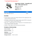 thumbnail image 2 of Brake Master Cylinder - Compatible with 1982 - 1989 Lincoln Town Car 1983 1984 1985 1986 1987 1988, 2 of 2