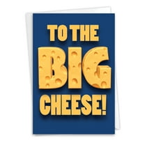 1 Funny Boss's Day Card with Envelope - Big Cheese C3950BOG