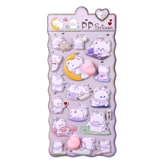 Cute Cartoon Animal Butt Stress Relief Stickers (Panda & Shiba Inu), Soft Squeezable Fidget Decals, Sensory Toy for Anxiety & Fun, Reusable PVC Patches for Phone Case & Laptop, 20x10cm