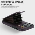 thumbnail image 5 of Allytech Wallet Case for iPhone 15 Pro, Luxury PU Leather Ring Kickstand Cover with Card Holder & Shoulder Strap, Fashion Accordion Style Shockproof Anti-Drop Phone Case - Purple, 5 of 7