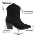 thumbnail image 6 of Journee Collection Womens Becker Pointed Toe Stacked Western Booties, 6 of 7