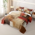 thumbnail image 3 of Homewish Grunge Abstract Twin Quilt Set,Mid Century Aesthetic Twin Coverlet Set,Cream,2-Piece, 3 of 7