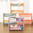 thumbnail image 4 of Mini Double Layer Storage Rack Folding Household Bathroom Storage Shelf Desktop Organizer For Cosmetics Jewelry, 4 of 7