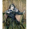 thumbnail image 2 of Toulouse-Lautrec, Henri 12x14 Gold Ornate Wood Framed with Double Matting Museum Art Print Titled - Madame Berthe Bady, 2 of 4