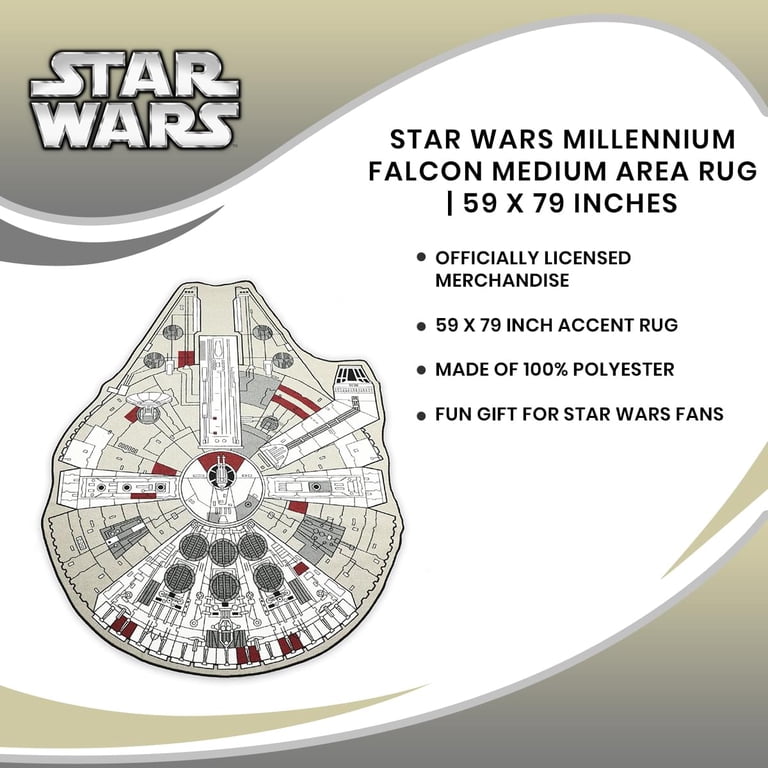 Star Wars Large Millennium Falcon Entry or Area Rug, 59