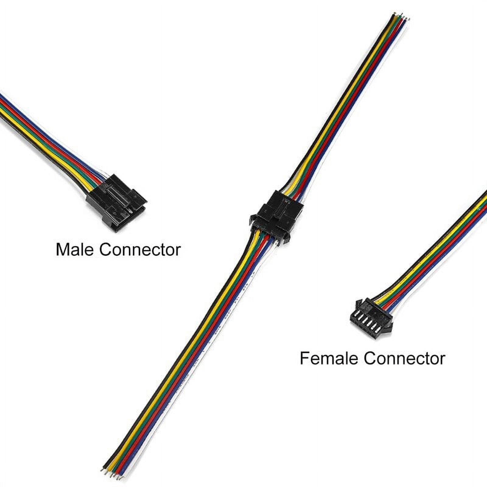 JST SM 2Pin Plug Male To Female EL Wire Cable Connector Adapter - Pair In Canada Robotix - Foto 4
