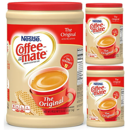 (3 pack) The Original Nestle Coffee mate Powder 56 oz - Perfect for home, office or foodservice locations Cholesterol