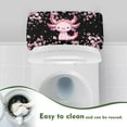 thumbnail image 4 of ZIATUBLE Axolotl Toilet Water Tank Cover Cherry Blossom Toilet Cover Lid Protective Cover 2 Pcs Reusable Toilet Tank Lid Covers for Bathroom Standard Toilet Tank Cover Fits Most Toilet Tanks, 4 of 5