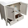 thumbnail image 2 of Simpli Home Chelsea 30" Quartz Faux Marble Top Bathroom Vanity in Soft White, 2 of 8