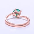 thumbnail image 2 of Emerald (Simulated) 925 Sterling Silver Rose Gold Plated Ring Adjst C7377-11_2, Gemstone Jewelry, Birthday Gift, Christmas Gift, 2 of 4