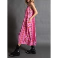 thumbnail image 4 of Liacowi Women Summer Loose Jumpsuits Retro Floral Print V-Neck Sleeveless Long Rompers Fashion Buttons Wide-Leg Playsuits, 4 of 5