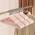 thumbnail image 6 of Clothes Hanger Set, Heavy Duty Non Slip Hangers with Manganese Steel Core, Space Saving Metal Hangers for Shirts, Coats, Trousers, and Dresses, 5 Pcs, 6 of 7