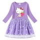 thumbnail image 2 of Hello Kitty primavera y otoño nuevas niñas vestido de algodón con estampado de dibujos animados lindo estrella Luna hilo neto manga larga vestido de princesa plisado, 2 of 4