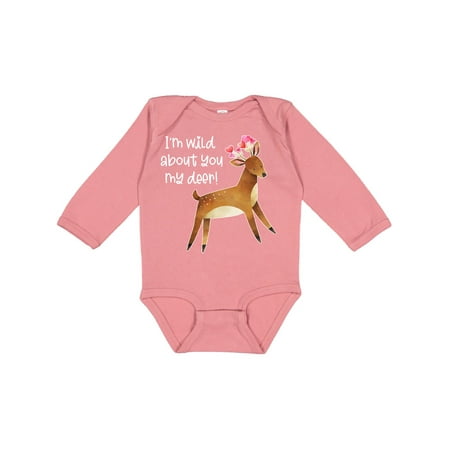 

Inktastic I m Wild About You My Deer Gift Baby Boy or Baby Girl Long Sleeve Bodysuit