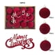 thumbnail image 2 of Adornos navideños flocados, bolas navideñas de terciopelo, adornos para árboles, diseño flocado rojo, 23 cm de diámetro, para decoración del hogar,Vsgery, 2 of 9