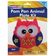 thumbnail image 3 of Creativity Street Pom Pon Animal Plate Kit, Owl, 7" x 8" x 1", 6 Kits, 3 of 5