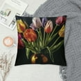 thumbnail image 2 of Creowell  Tulip Flowers Print Throw Pillow Covers Fashion Throw Pillow Case Soft Couch Pillows Decorative Square Pillow Covers for Sofa Living Room, 2 of 5
