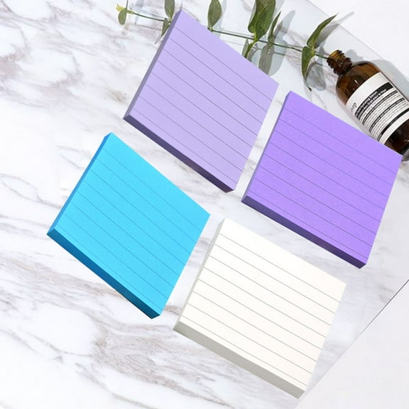 NIYANGLE Self Stick Notepad Square Indexing Note Taking White 4 Pcs