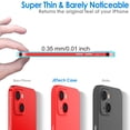 thumbnail image 2 of JETech Ultra Slim (0.35mm Thin) Case for iPhone 13, 6.1-Inch, Camera Lens Cover Full Protection, Lightweight, Matte Finish PP Hard Minimalist Case, Support Wireless Charging (Red), 2 of 7