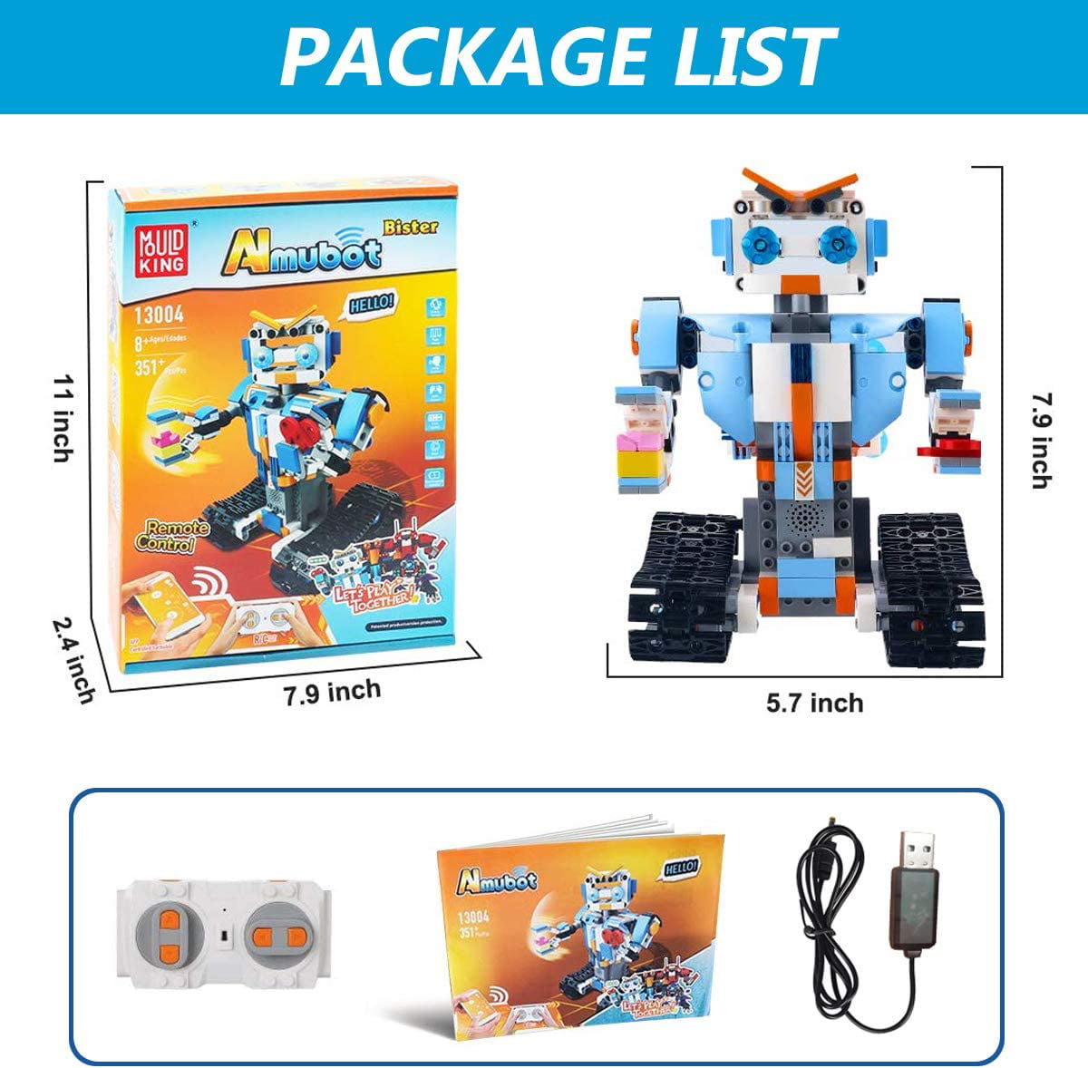 BEHOWL STEM Robot Toys for 8-14 Year Old Boys Girls, Technique 13-in-1  Science Programmable Building Block Set with Remote & APP Control, Gifts  for 9