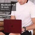 thumbnail image 3 of Mosiso Hard Shell Case For MacBook Pro 16 inch 2019 Release A2141 with Touch Bar & Touch ID , Ultra Slim Hard Case Protective Cover for New MacBook Pro 16", Marsala Red, 3 of 6