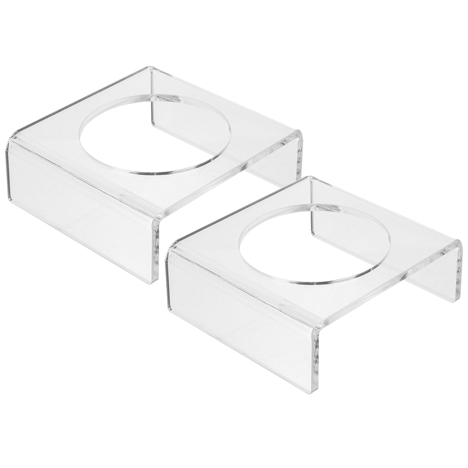 Bestonzon 2Pcs Basketball Display Stands Acrylic Clear Ball Stands