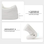 Yolanda Zula Woman Fashion Pure White Sneakers Casual Lace up Flat Shoes Low Top for Female
