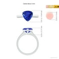 thumbnail image 4 of ANGARA Natural Trillion 2.45 ct Tanzanite Solitaire Engagement Ring in 14K White Gold for Women (Size-9mm) | December Birthstone, Anniversary, Jewelry Gift for Women | Natural Tanzanite Ring, 4 of 8