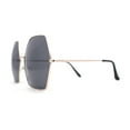 thumbnail image 3 of SA106 Retro Oversized Octagon Groove Hippie Sunglasses Gold Black, 3 of 4
