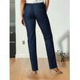 thumbnail image 5 of Women'S High Waist Loose Straight Casual Pants with Pockets Dark Blue XL, 5 of 7