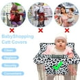 thumbnail image 4 of Shopping Cart Cover for Baby 2-in-1 High Chair Cover with Safety Harness Multifunctional Cow Pattern Cart Covers for Babies Soft Padded Grocery Cart Cover for Baby Boy Girl, 4 of 6